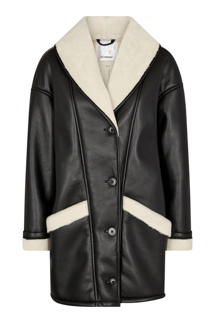 Forudbestilling - Co´couture - Shiacc Shearling Box Jacket - 96 Black Frakker 
