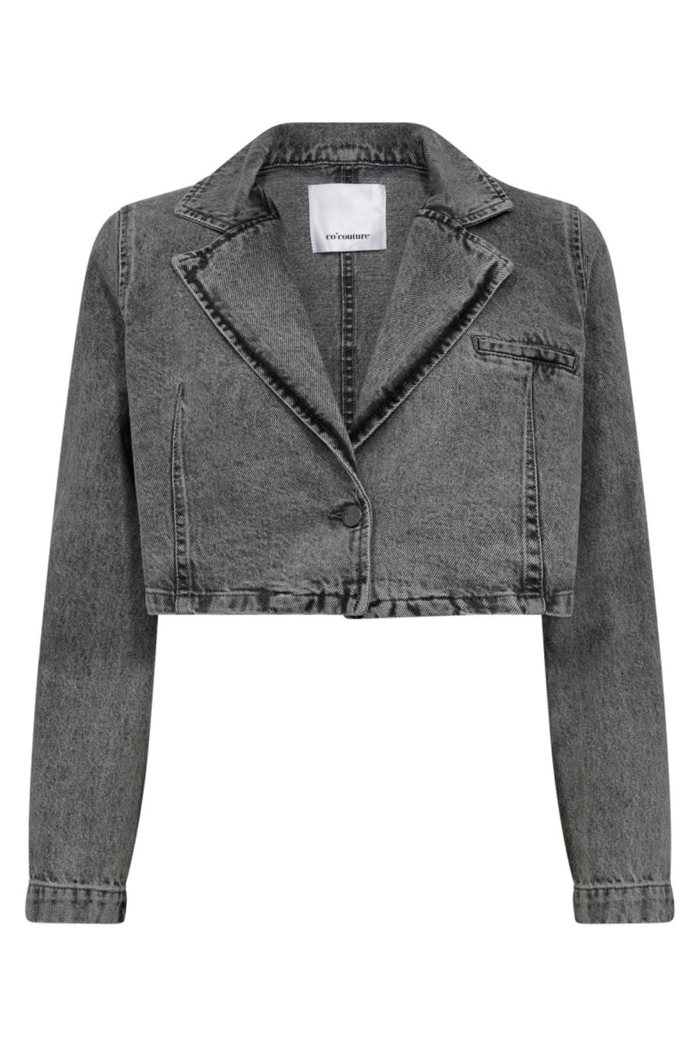 Forudbestilling - Co´couture - Vikacc Crop Blazer - 139 Mid Grey Blazere 