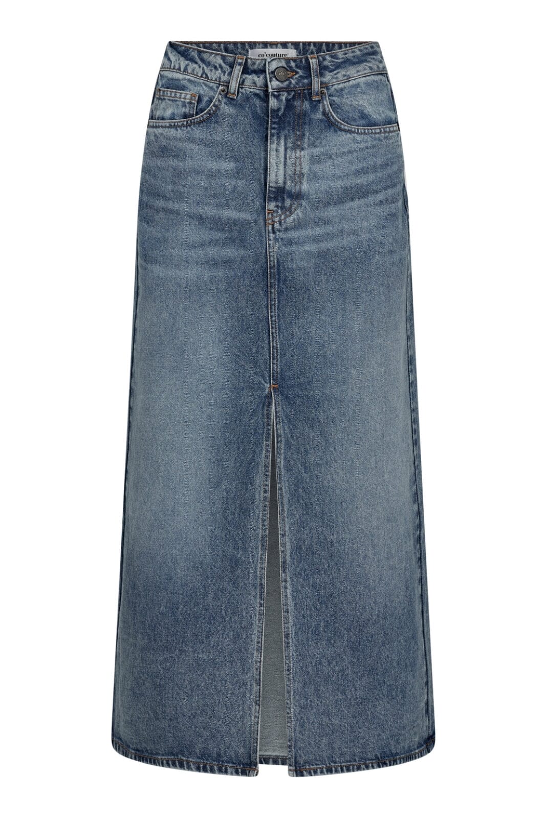 Forudbestilling - Co´couture - Vikacc Slit Denim Skirt - 552 Denim Blue (Maj/Juni) Nederdele 