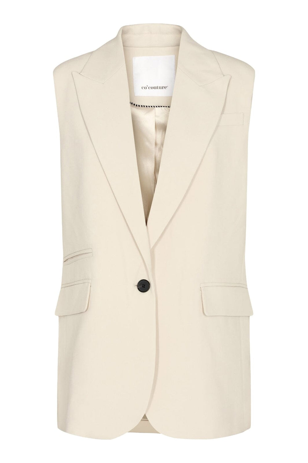 Forudbestilling - Co´couture - Vola Single Oversize Vest - Bone - (April) Veste 
