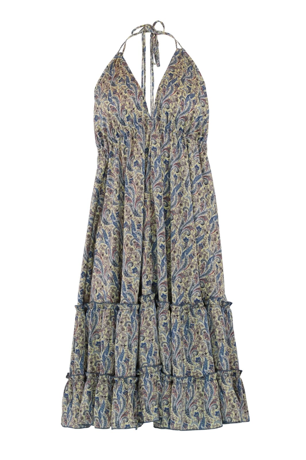 Forudbestilling - Continue - Dolly Paisley Short - 102 Yellow Paisly Kjoler 