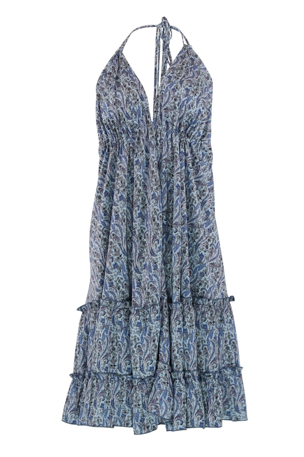 Forudbestilling - Continue - Dolly Paisley Short - Blue Paisley Kjoler 