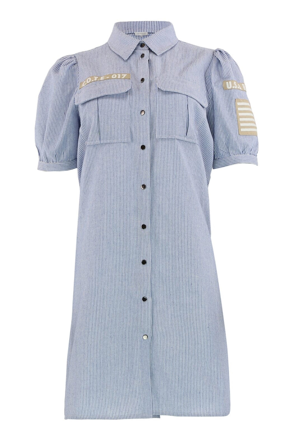 Forudbestilling - Continue - Milli Stripe Patch - 416 Blue Stripe Kjoler 