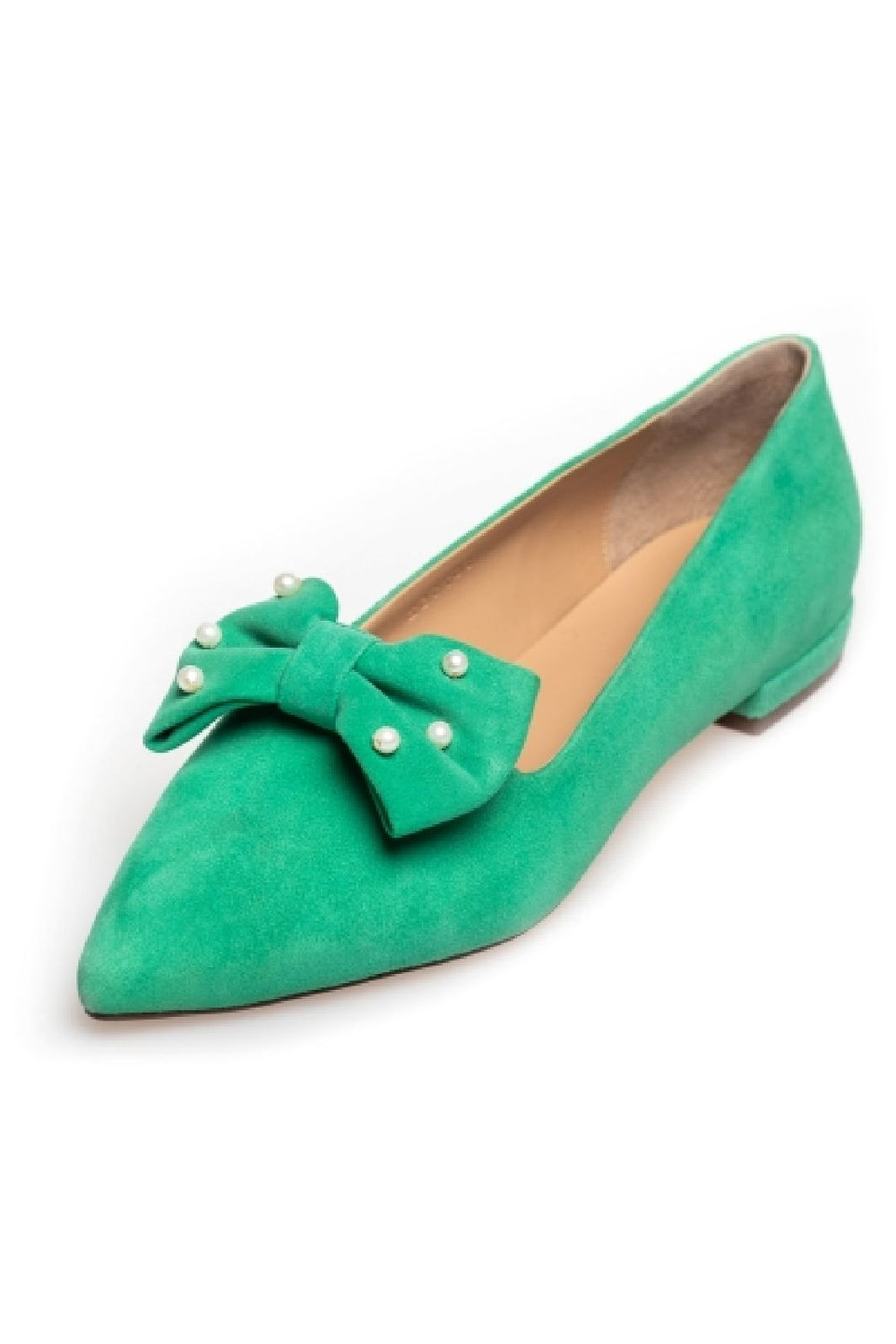 Forudbestilling - Copenhagen Shoes by Josefine Valentin - Be Good Pearls - 0027 Green (Februar/Marts) Ballerinaer 