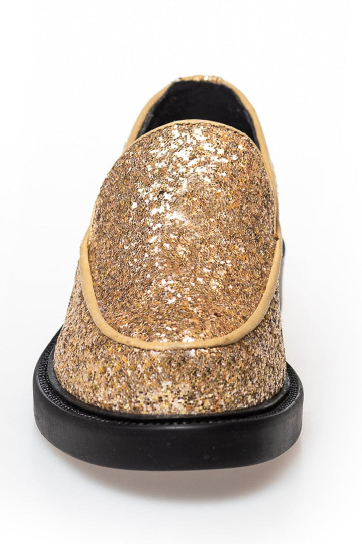 Forudbestilling - Copenhagen Shoes - Cphs Loafer - 2307 Gold Glitter (July/August) 