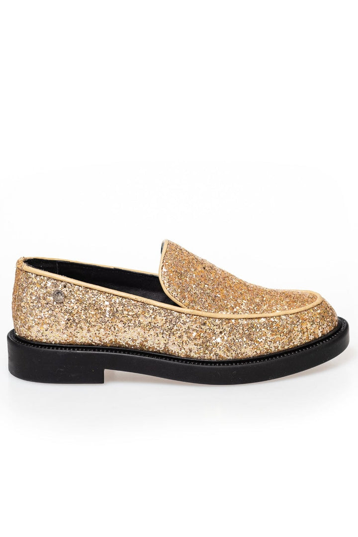 Forudbestilling - Copenhagen Shoes - Cphs Loafer - 2307 Gold Glitter (July/August) 