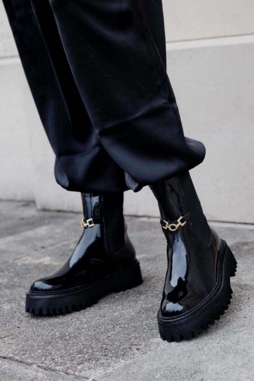 Forudbestilling - Copenhagen Shoes - Lemon Stylish - Black Patent Støvler 