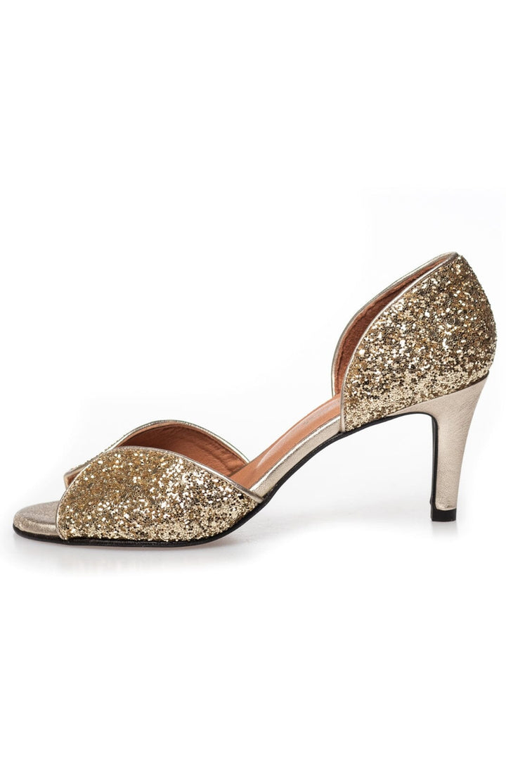 Forudbestilling - Copenhagen Shoes - My Diamonds - 013 Gold Glitter (Marts/April) Stiletter 