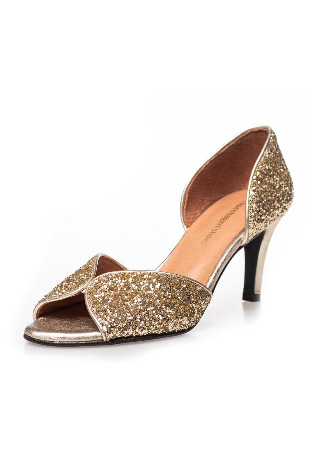 Forudbestilling - Copenhagen Shoes - My Diamonds - 013 Gold Glitter (Marts/April) Stiletter 