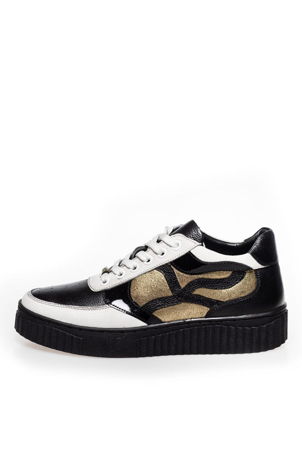 Forudbestilling - Copenhagen Shoes - My Private Sneaks - 227 Black/White/Gold Sneakers 