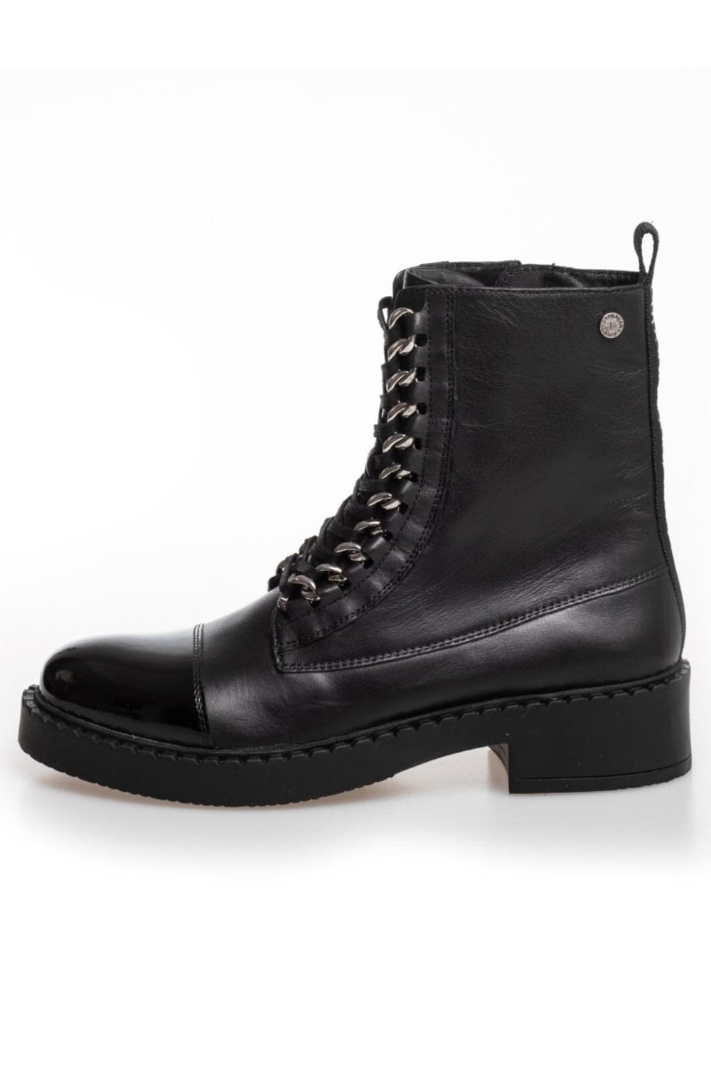 Forudbestilling - Copenhagen Shoes - New Rock Patent - 2206 Black/Silver Støvler 