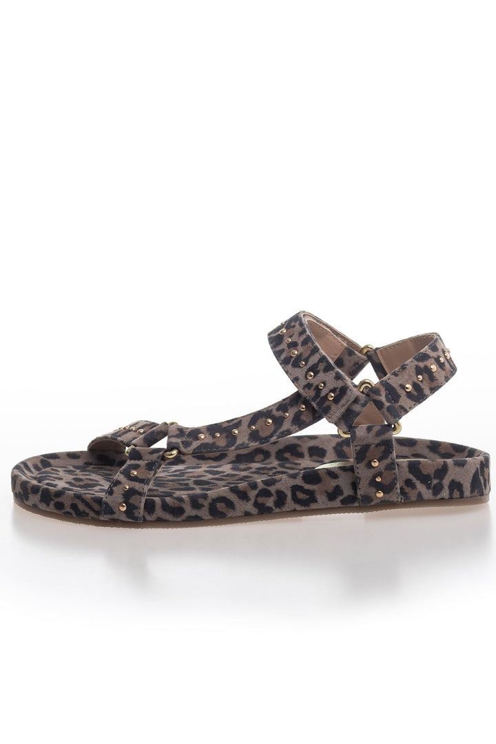 Forudbestilling - Copenhagen Shoes - Peace Leo Studs - 049 Black leopard (Marts/April) Sandaler 