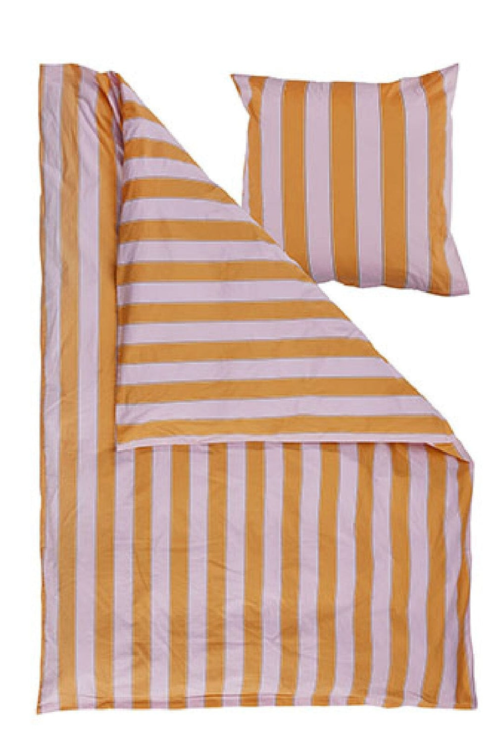 Forudbestilling - Cozy Living - Candy Stripe Bed Linen Rose.Or - (Maj) Sengetøj 