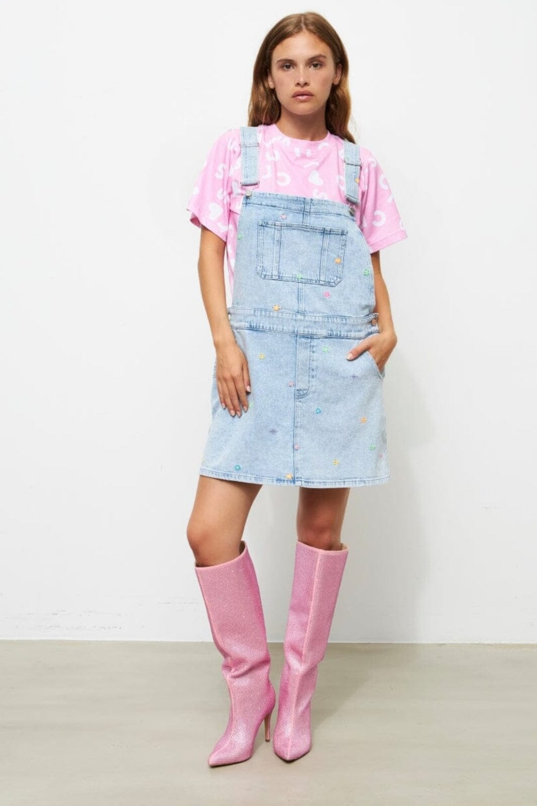 Forudbestilling - Cras - Pariscras Dungaree - Bleached - (Marts) Kjoler 