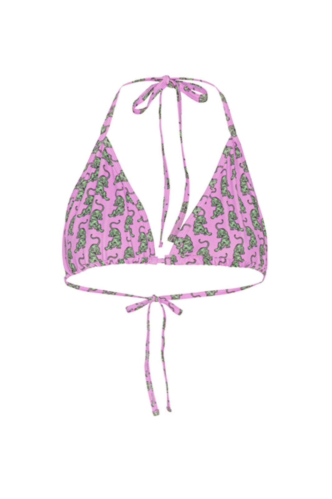 Forudbestilling - Hunkøn - Wilma Bikini Top - Pink Sneaking Tiger Art Print (Jan/Feb) Bikinier 