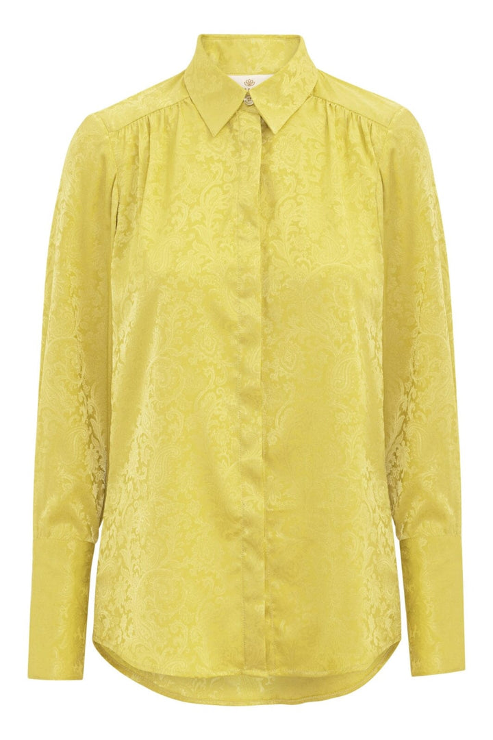 Forudbestilling - Karmamia - Josephine Shirt - Yellow Paisley Jacquard - (April) Skjorter 