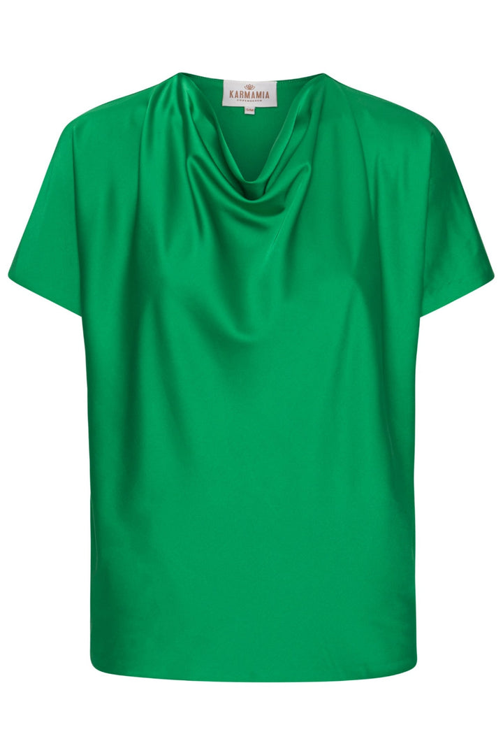 Forudbestilling - Karmamia - Peony Blouse - Dark Emerald (Midt August) T-shirts 