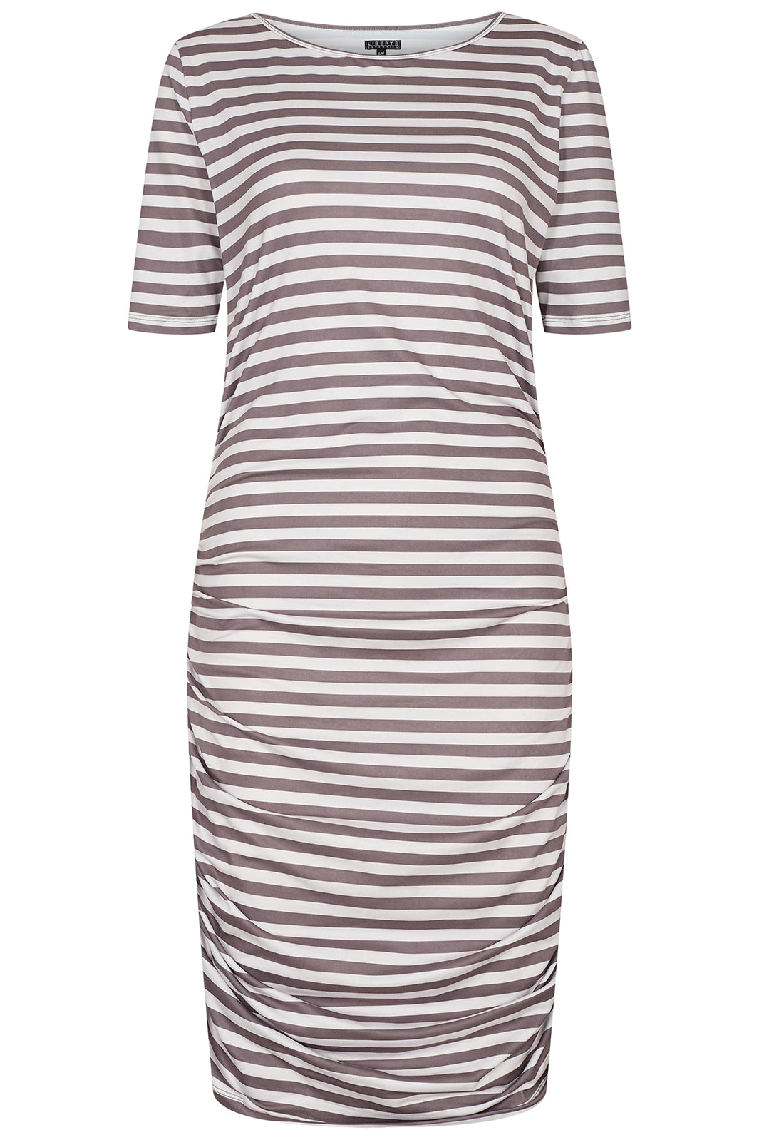 Forudbestilling - Liberte - Alma-Dress3 - Light Brown Creme Stripe (Start/Midt April) Kjoler 