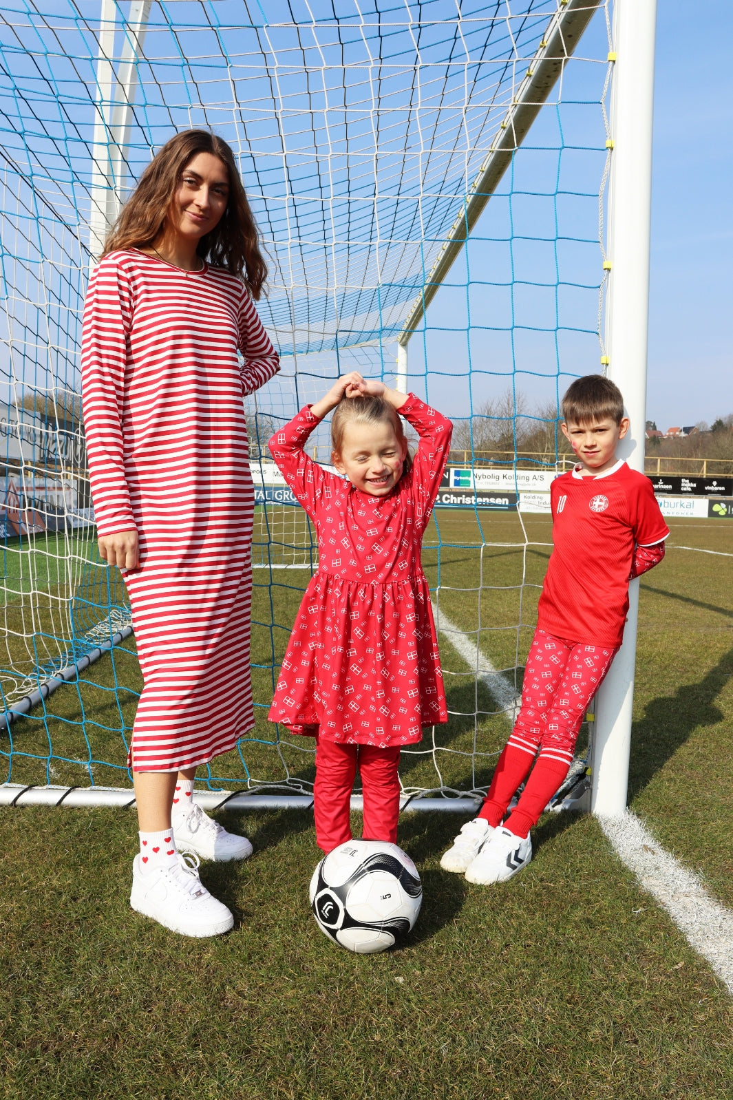 Forudbestilling - Liberte - Alma-Ls-Tshirt-Dress - Red Creme Stripe (Oktober) Kjoler 