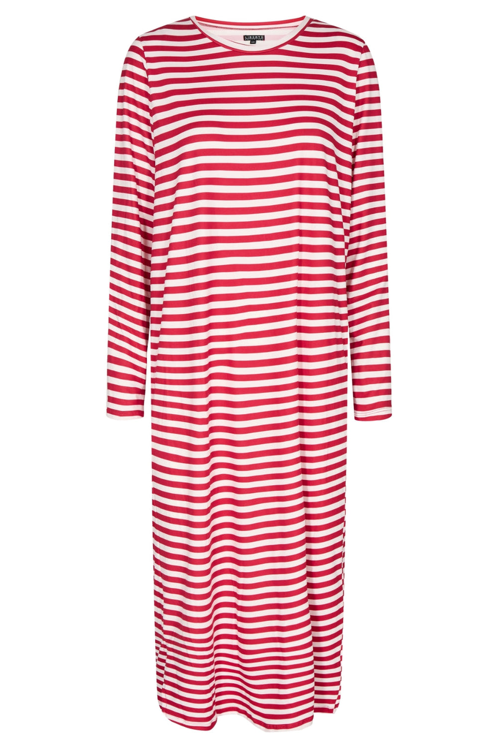 Forudbestilling - Liberte - Alma-Ls-Tshirt-Dress - Red Creme Stripe (Oktober) Kjoler 
