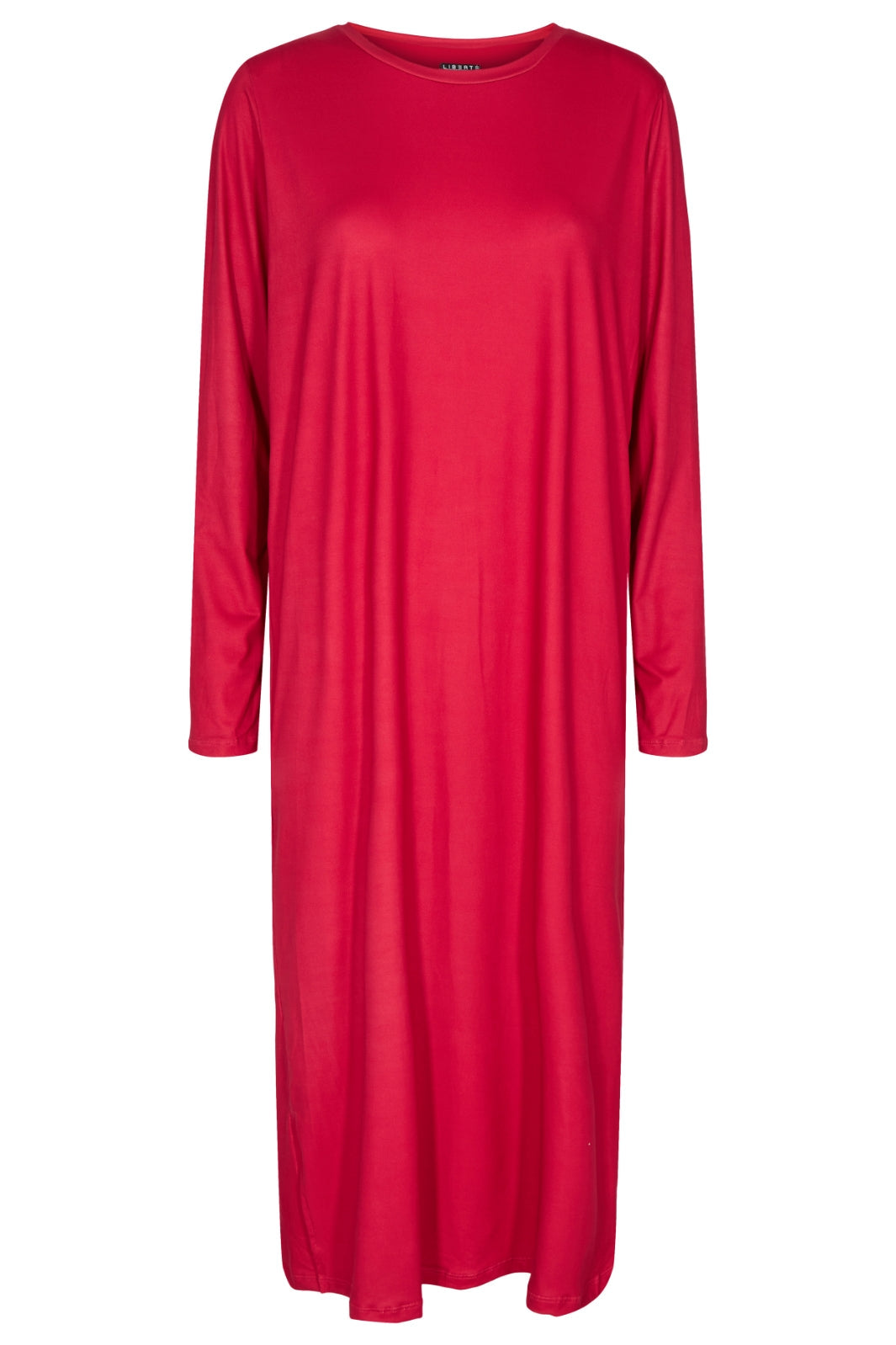 Forudbestilling - Liberte - Alma-Ls-Tshirt-Dress - Red (Oktober) Kjoler 