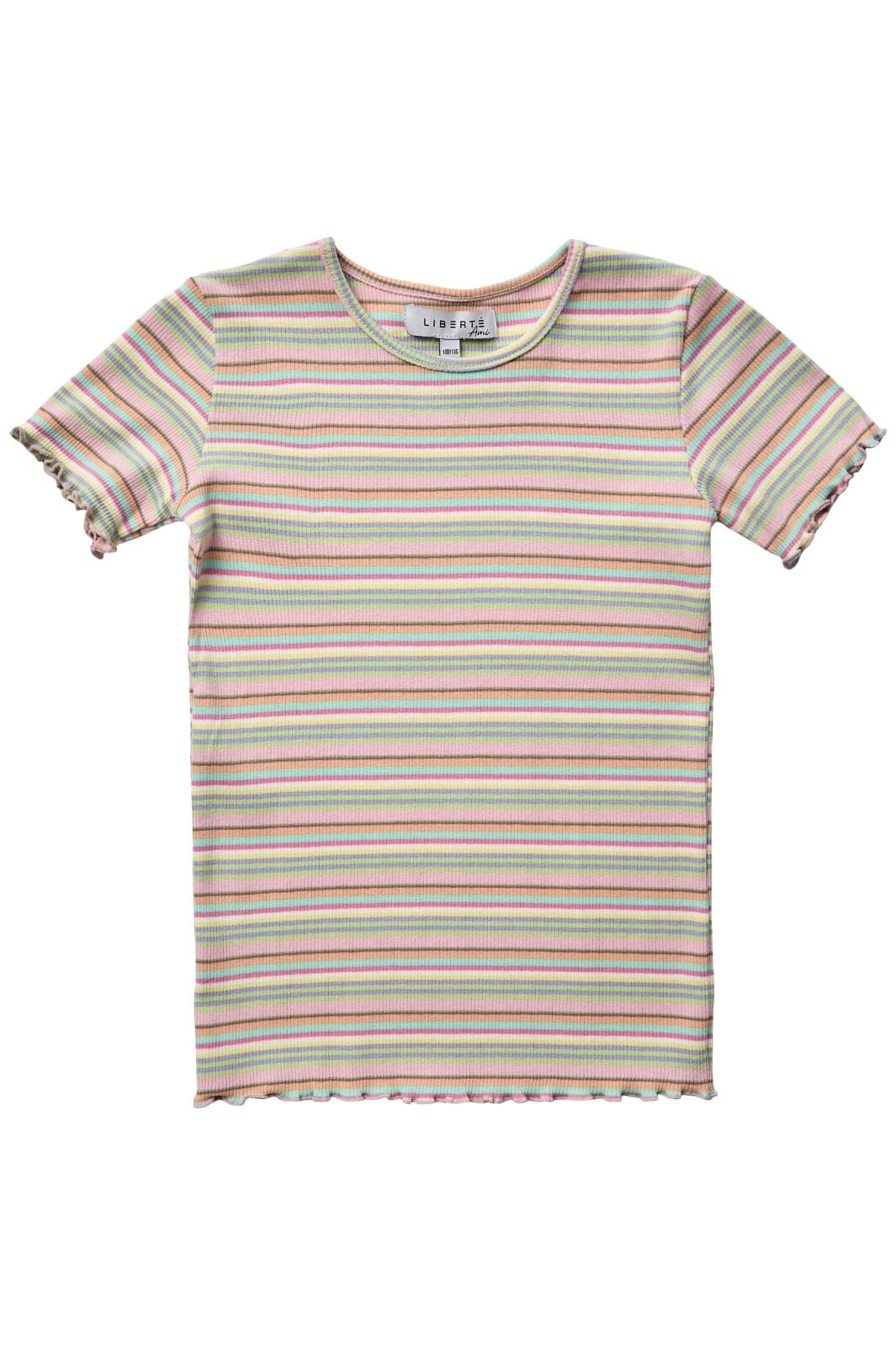 Forudbestilling - Liberte Ami - Natalia-Ss-Blouse-Kids - Multi Mint Stripe - (Maj) T-shirts 