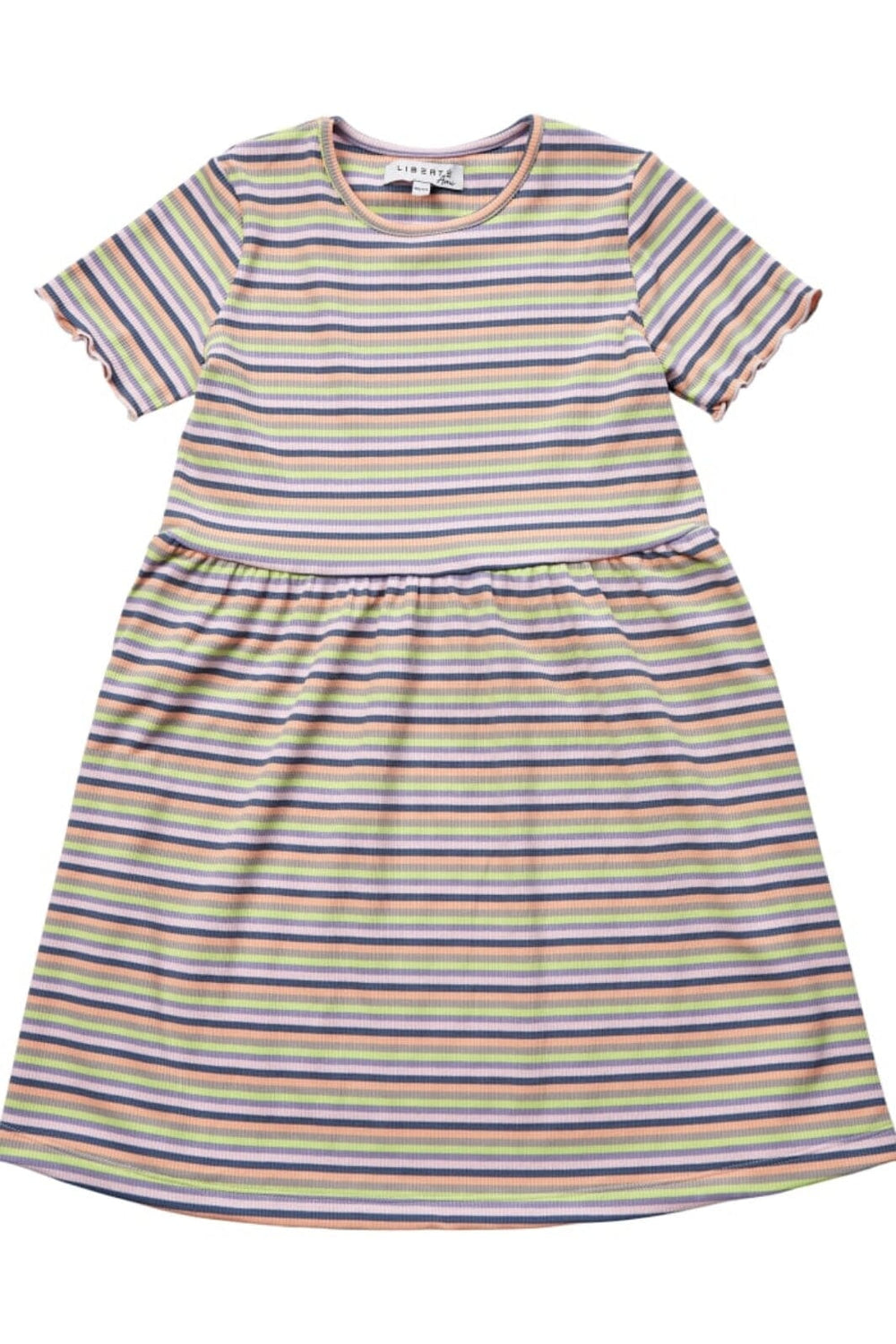 Forudbestilling - Liberte Ami - Natalia-Ss-Dress-Kids - Multi Grey Stripe (April) Kjoler 