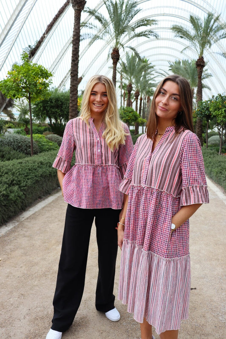 Forudbestilling - Liberte - Ellie-Dress - Brown Pink Mix (April) Kjoler 