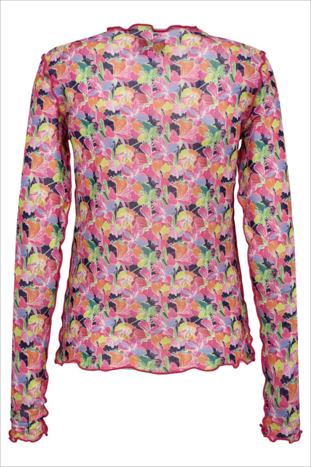 Forudbestilling - Liberte - Mesh-Top-2 - Multi Pink Flower (Maj) Bluser 
