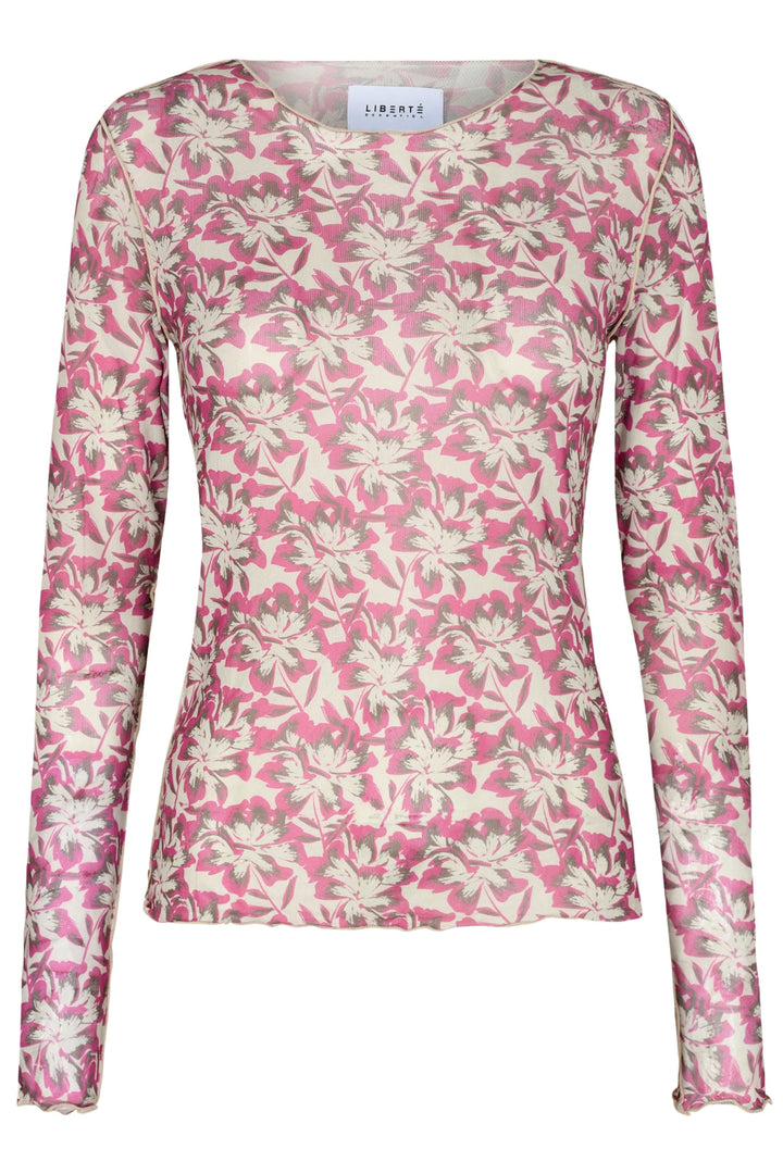 Forudbestilling - Liberte - Mesh Top - Brushy Flowers (Juni) Bluser 
