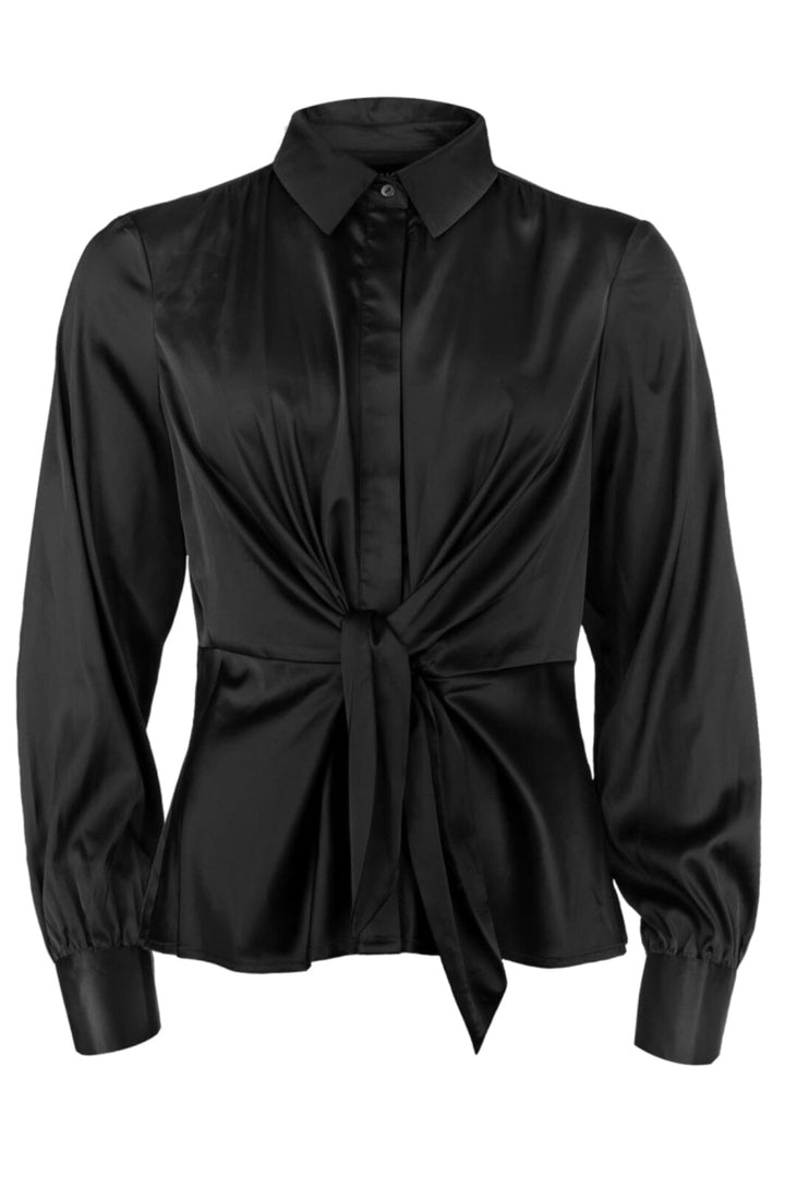 Forudbestilling - Liberte - Tie-Shirt - Black Sateen Skjorter 