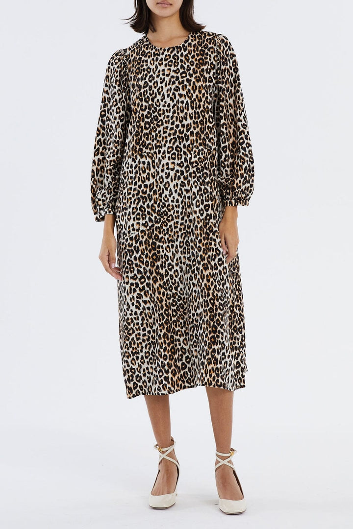 Forudbestilling - Lollys Laundry - Lucas Dress - 72 Leopard Print - (Marts/April) Kjoler 