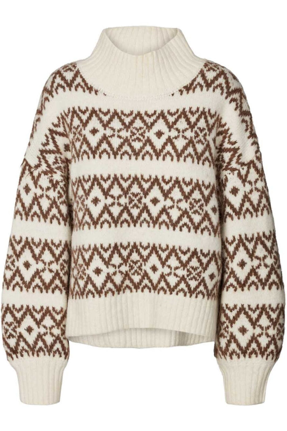 Forudbestilling - Lollys Laundry - Mille Knit - 02 Creme Strikbluser 