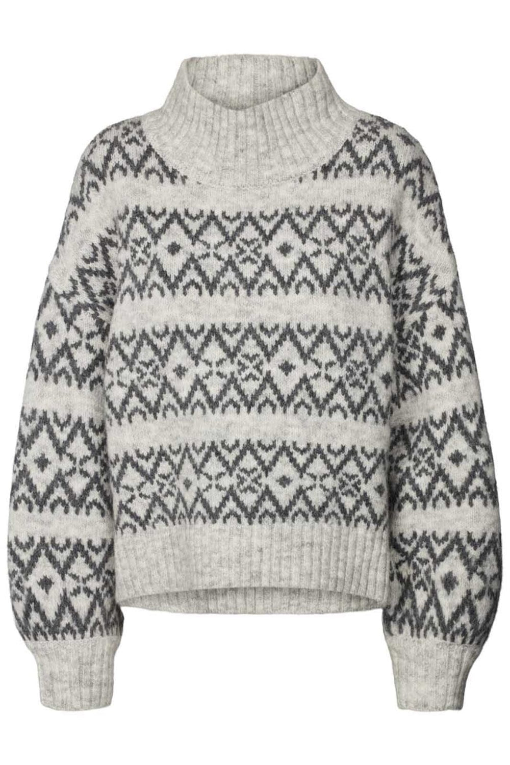 Forudbestilling - Lollys Laundry - Mille Knit - 12 Light Grey Strikbluser 