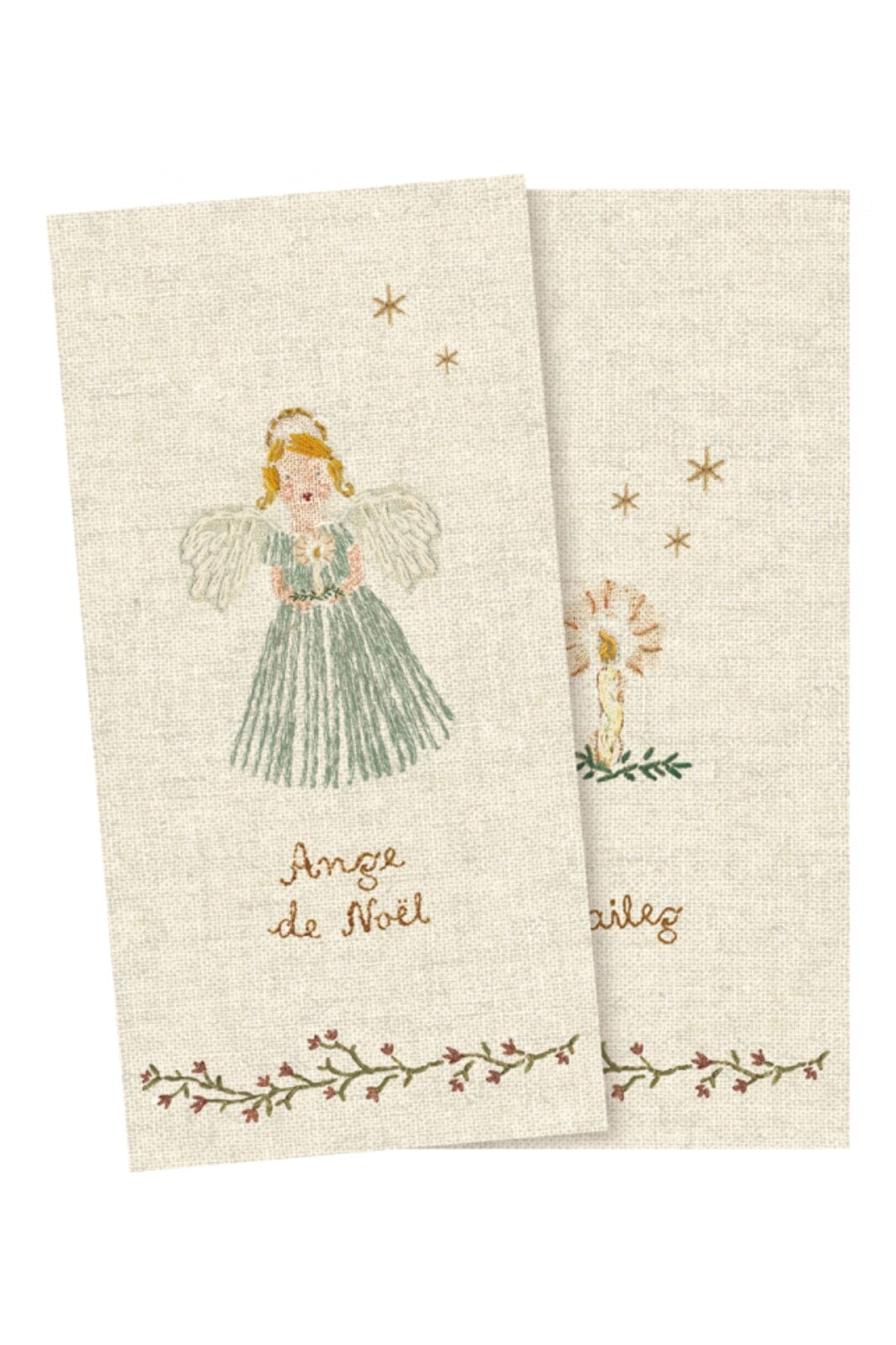 Forudbestilling - Maileg - Napkin, Ange De Noël, Blue - Small Jul 