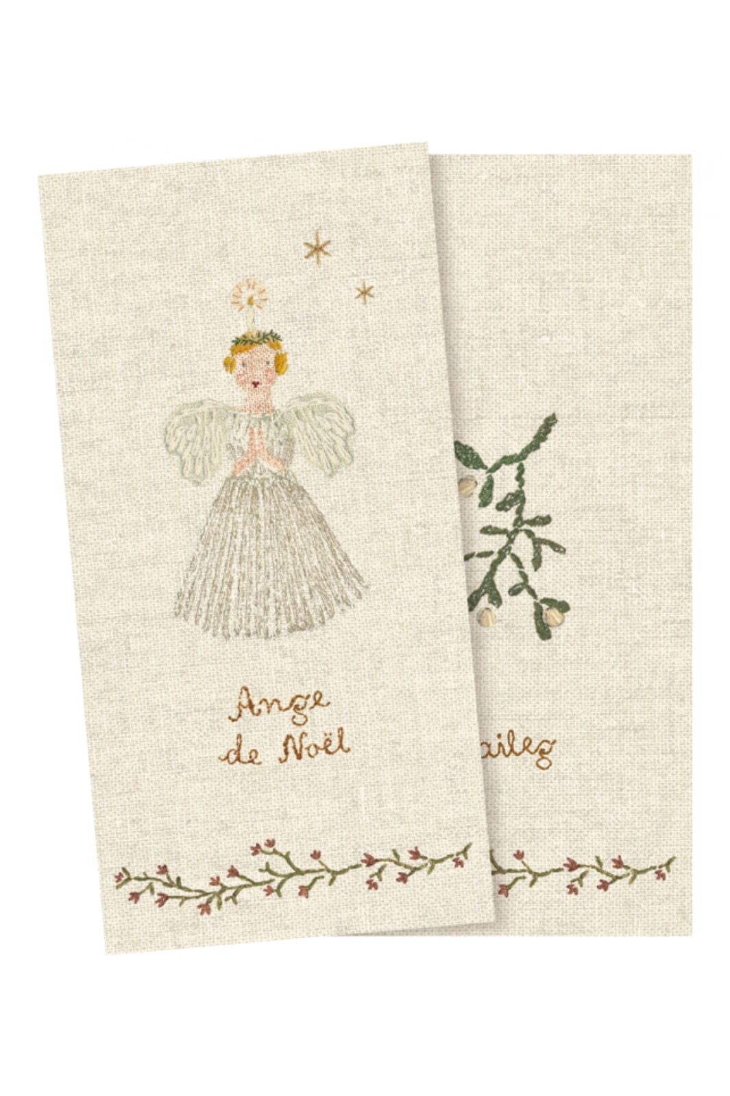Forudbestilling - Maileg - Napkin, Ange De Noël, White - Small Jul 