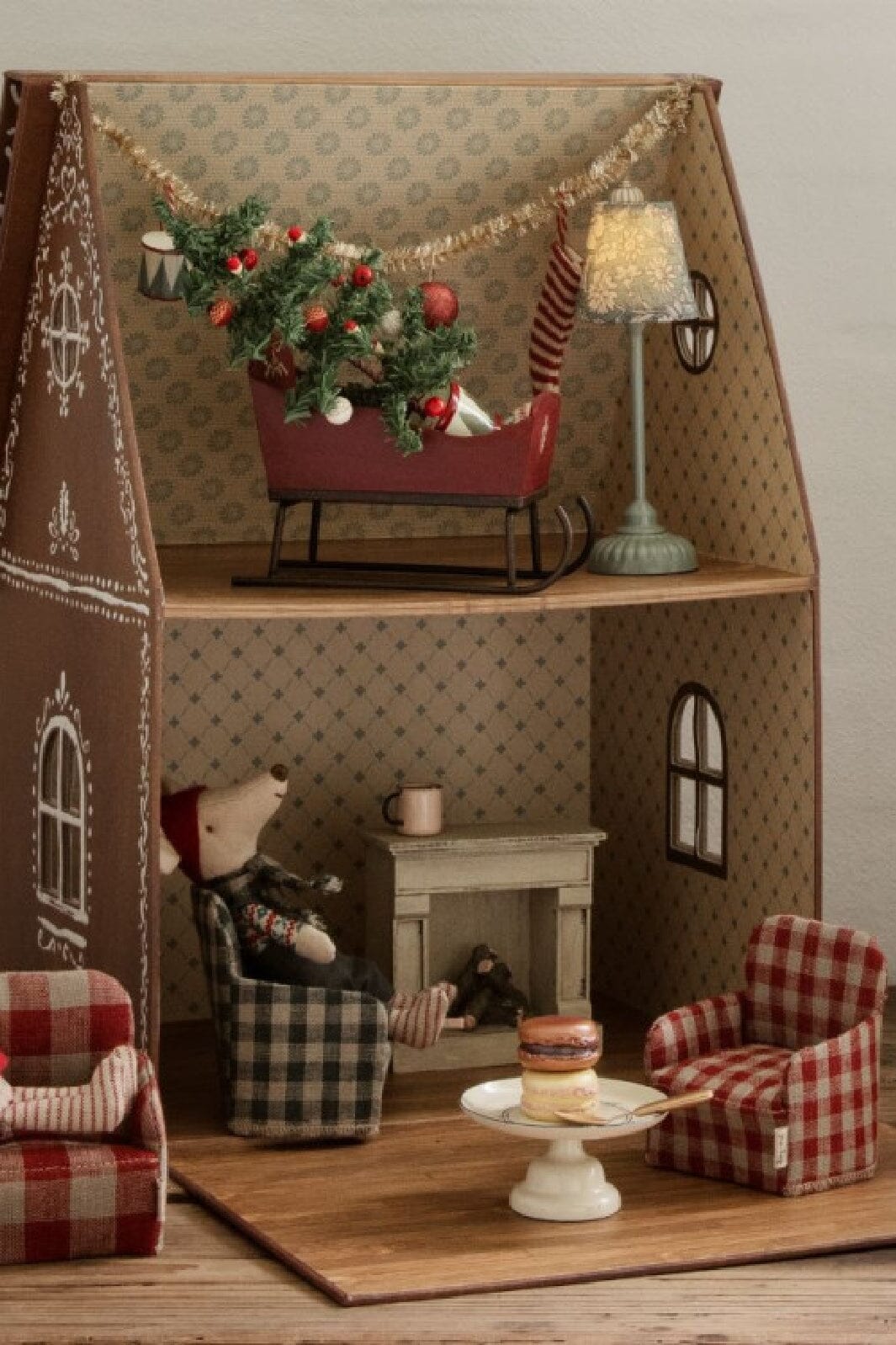 Forudbestilling - Maileg - Stol, Mus - Grøn Jul 