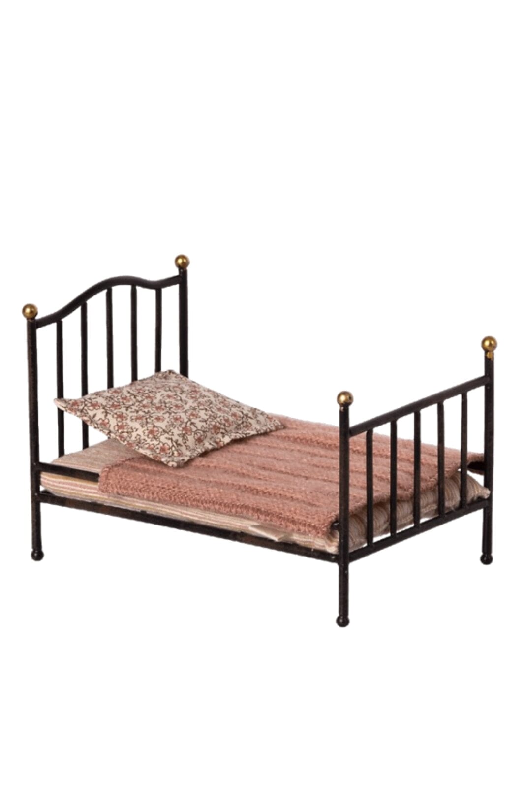 Forudbestilling - Maileg - Vintage Bed, Mouse - Anthracite Jul 