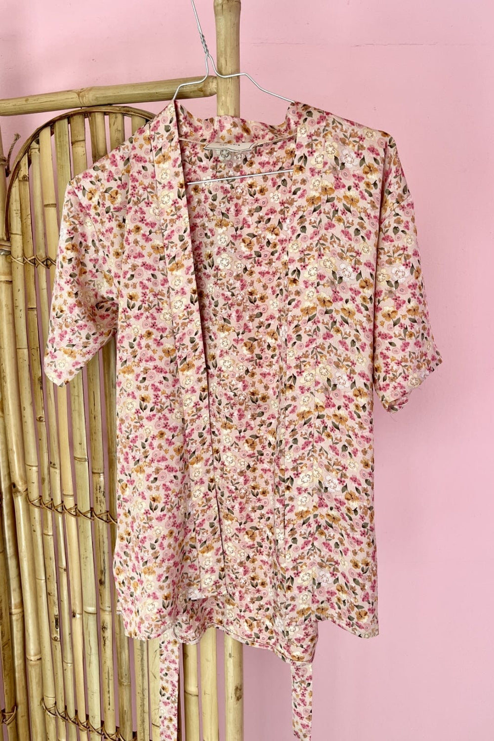 Forudbestilling - Mellow Moon - Mini Flowery Kimono - Pink - (Maj) Kimono 