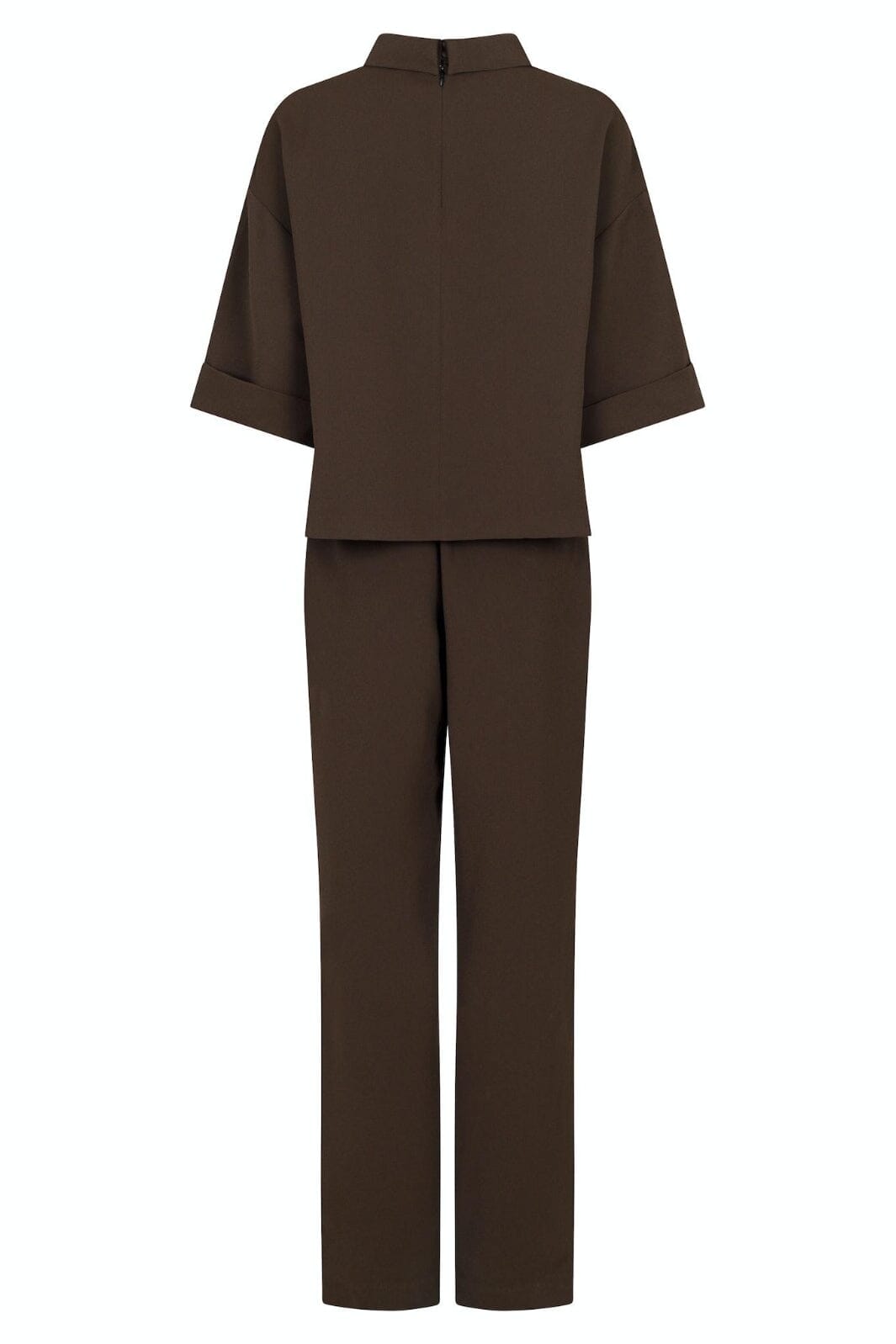 Forudbestilling - Neo Noir - Arlo Crepe Jumpsuit - Brown Buksedragter 