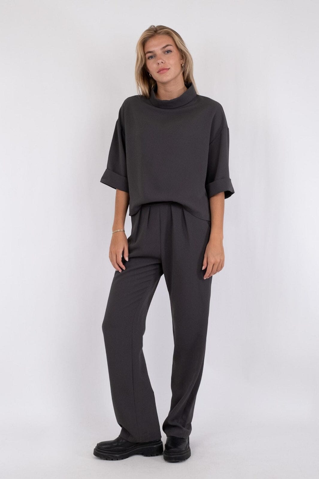 Neo | Arlo Crepe Jumpsuit - Steel Grey » Molly&My