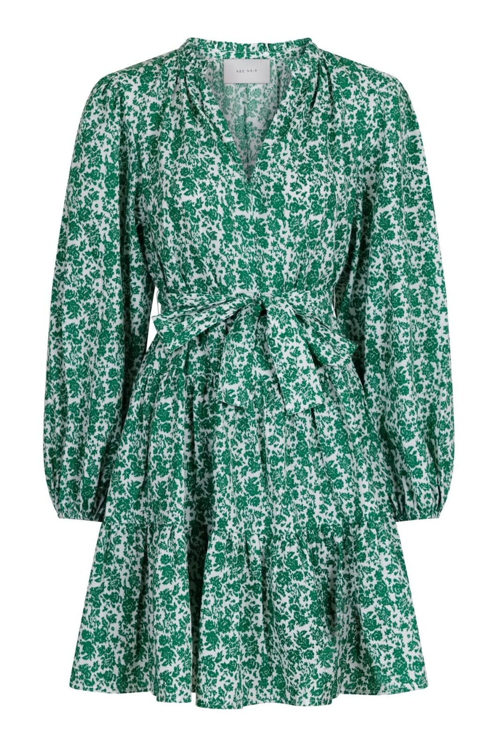 Forudbestilling - Neo Noir - Debbie Ikat Flower Dress - Green (Juni) Kjoler 