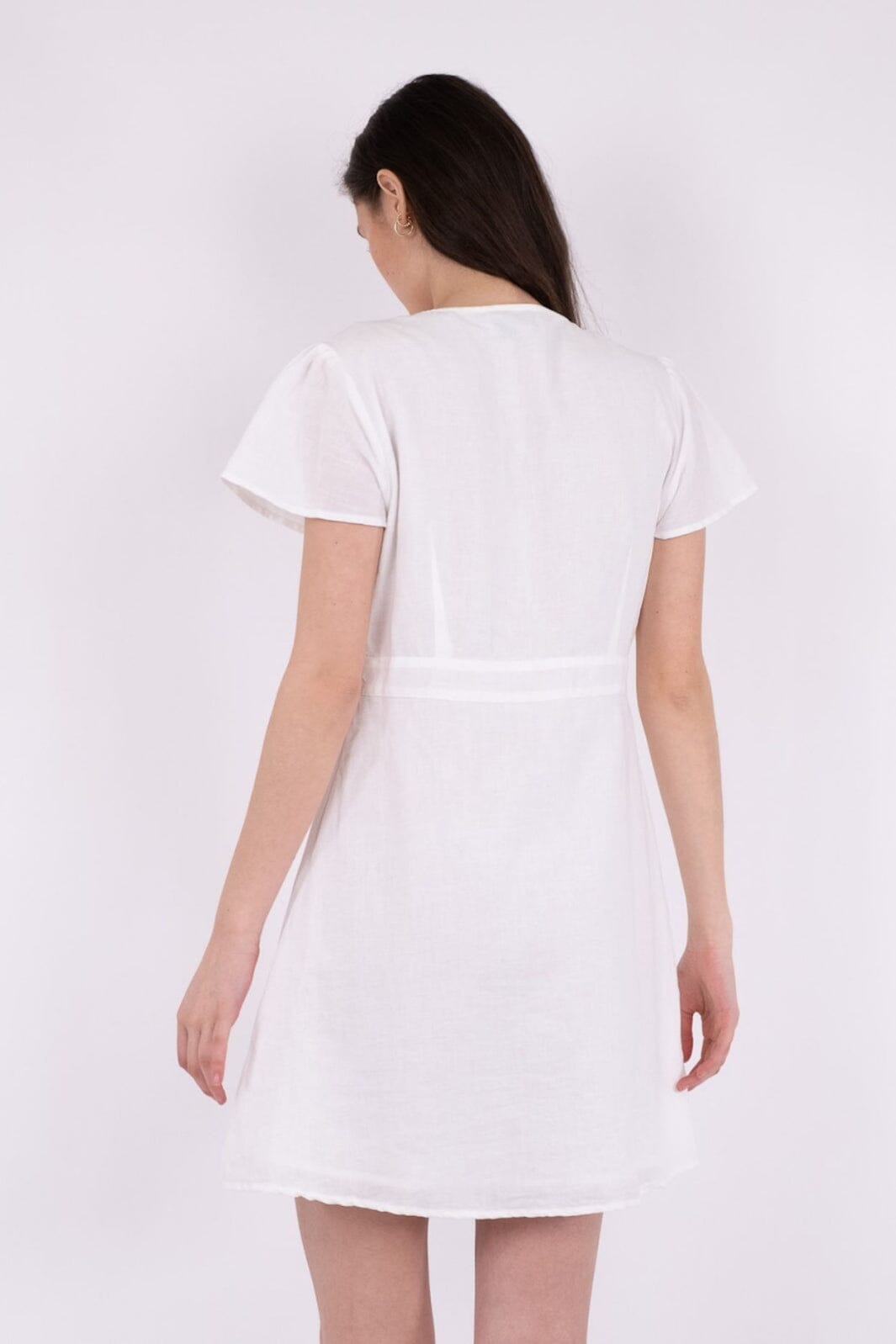 Forudbestilling - Neo Noir - Diara Linen Dress - White (Juni) Kjoler 