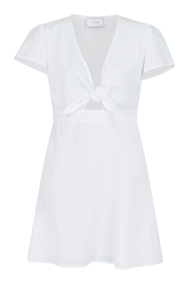 Forudbestilling - Neo Noir - Diara Linen Dress - White (Juni) Kjoler 