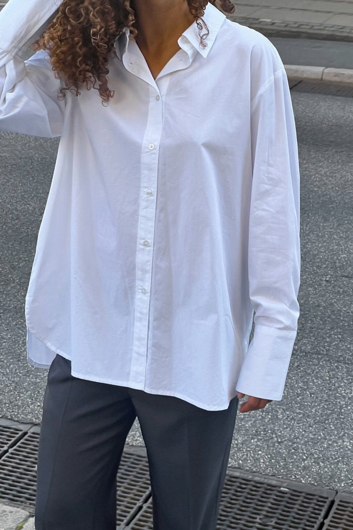 Forudbestilling - Neo Noir - Dita C Poplin Shirt - White Skjorter 