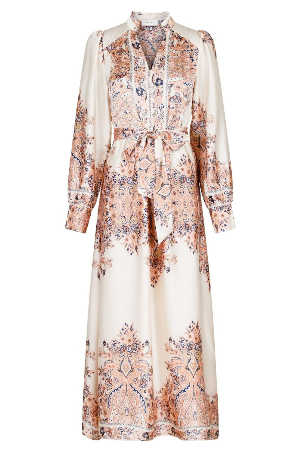 Forudbestilling - Neo Noir - Nova Paisley Border Dress - Creme Kjoler 