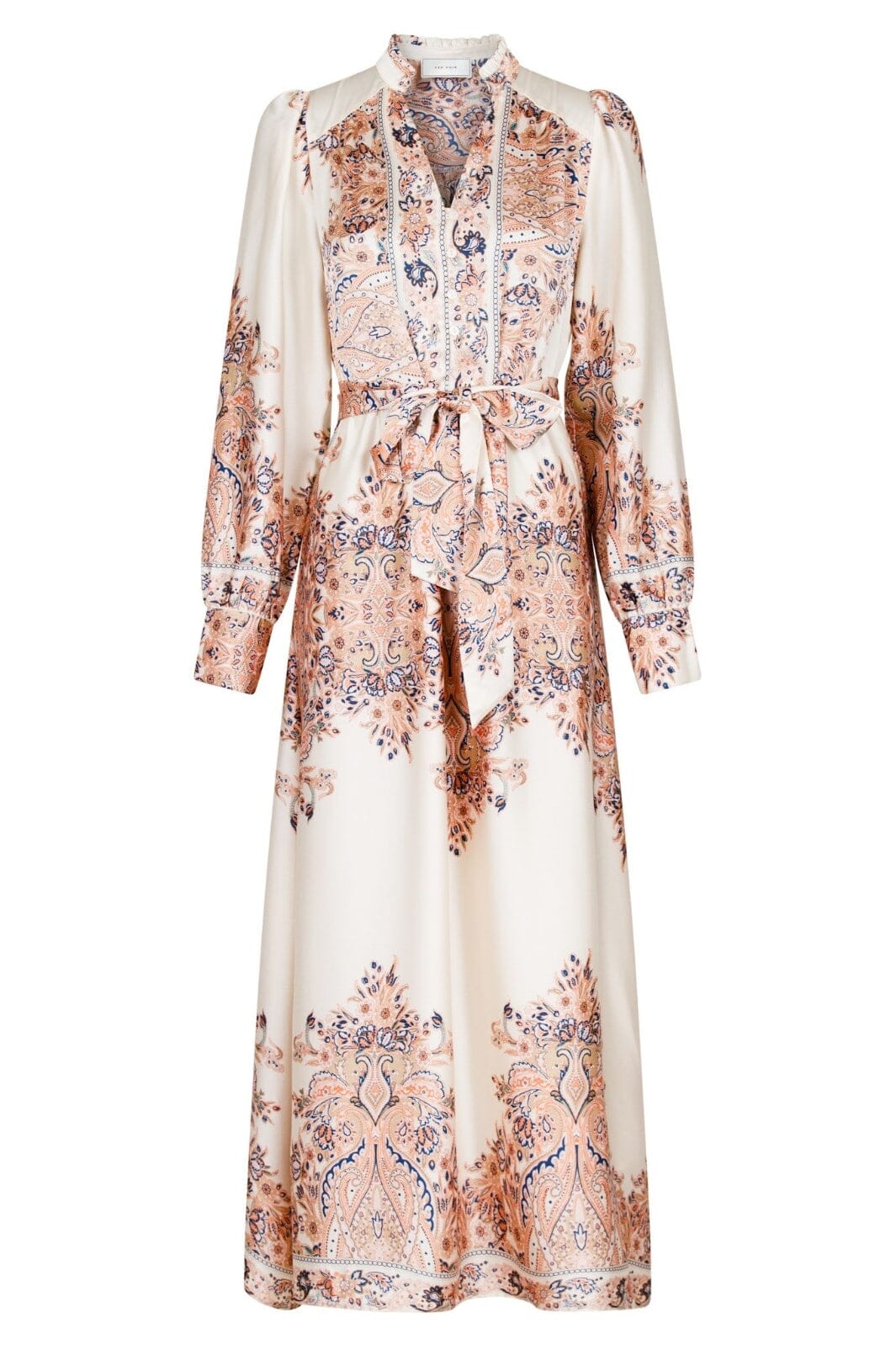 Forudbestilling - Neo Noir - Nova Paisley Border Dress - Creme Kjoler 