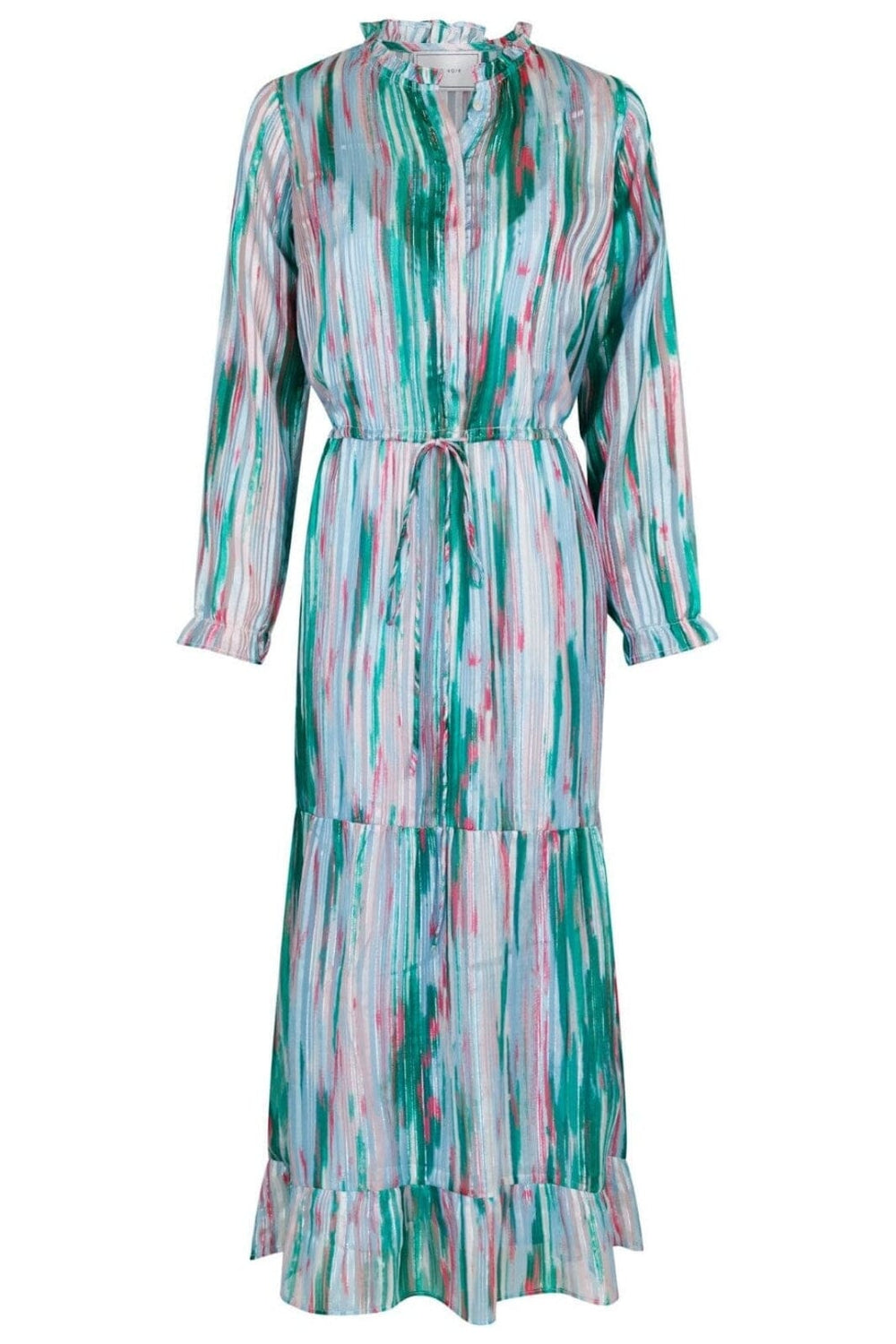 Forudbestilling - Neo Noir - Silo Blurred Stripe Dress - Green (April) Kjoler 