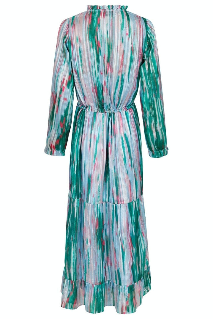 Forudbestilling - Neo Noir - Silo Blurred Stripe Dress - Green (April) Kjoler 