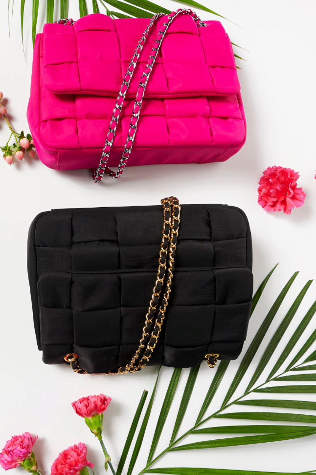 Forudbestilling - Noella - Brad Braided Panel Bag - Magenta (Juni) Tasker 